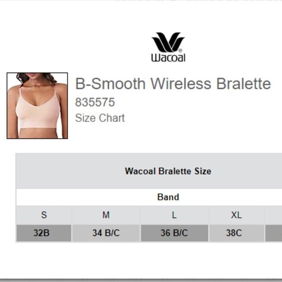 Wacoal B-Smooth Wireless Bralette Sand S 835575 - Picture 6 of 6